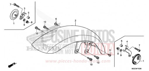 FRONT FENDER (CB1100CA/CAD/TA/TAD) CB1100CAH de 2017